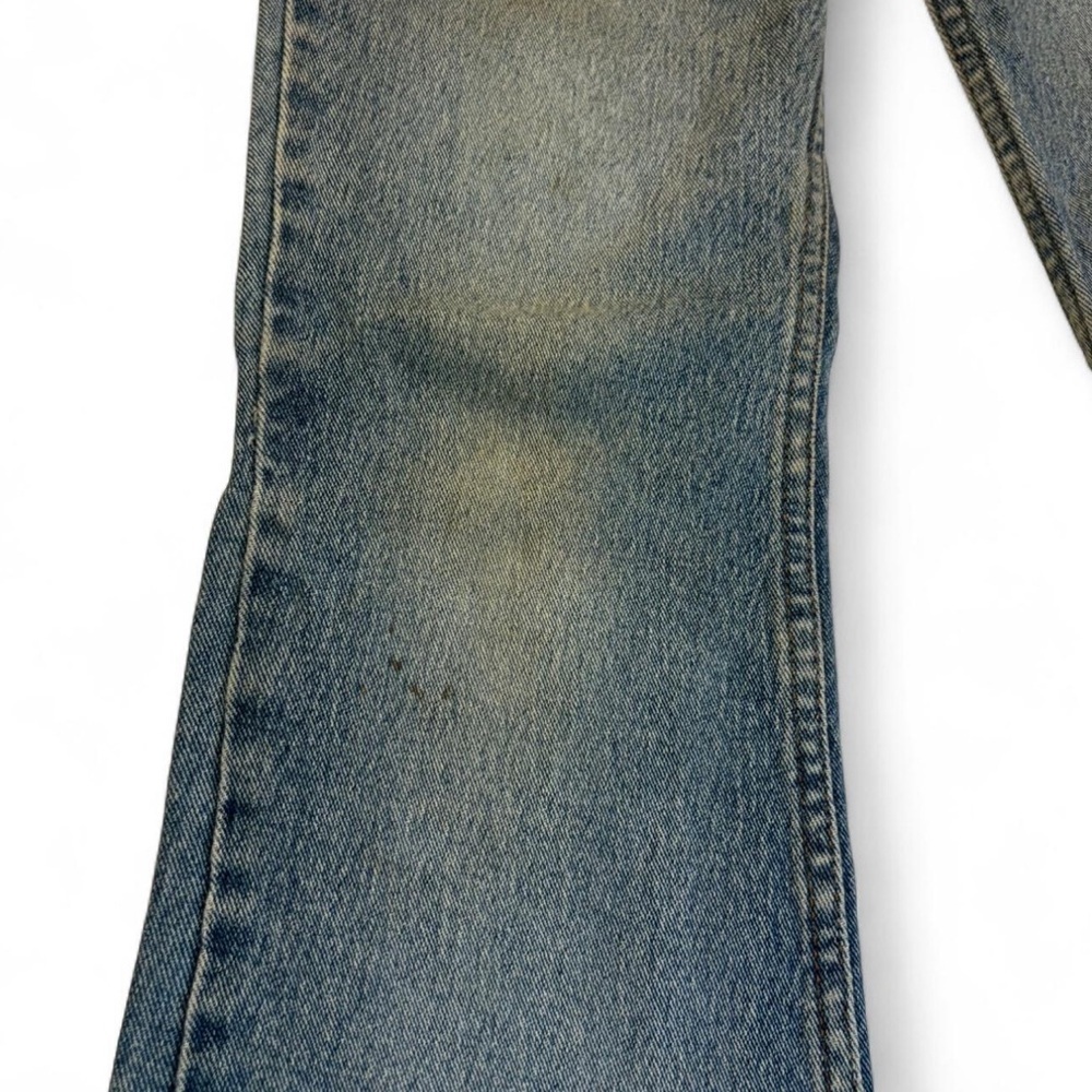 VTG y2k LEI Jeans Sz 7 Bootcut Light Wash Butterfly Patch Low Rise Distressed - Picture 7 of 8